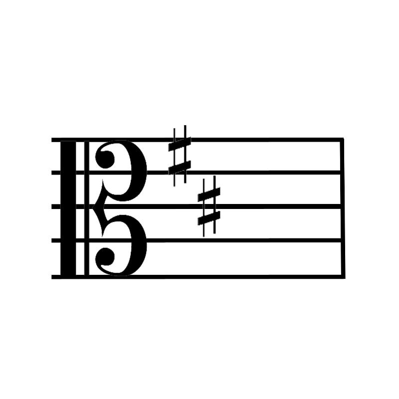 Print Key Signature Flash Cards Alto Clef Major Keys Flashcards