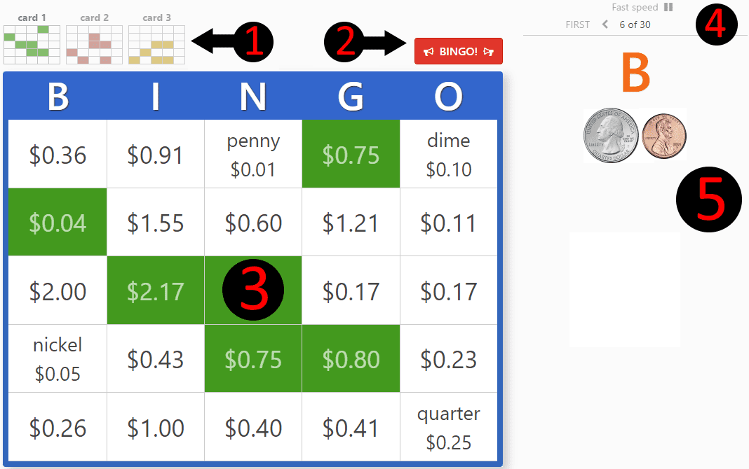 Bingo Play Area